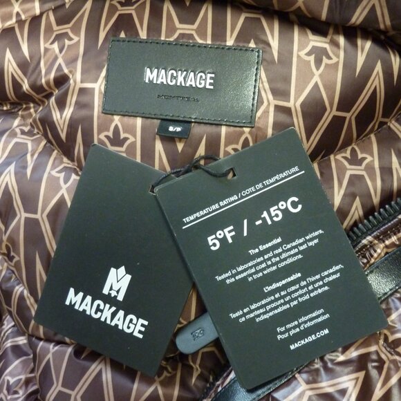 MACKAGE Calina Logo-print Padded Long Down Coat - Picture 13 of 13